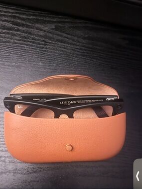 Ray-Ban Black Sunglasses with Tan Case
